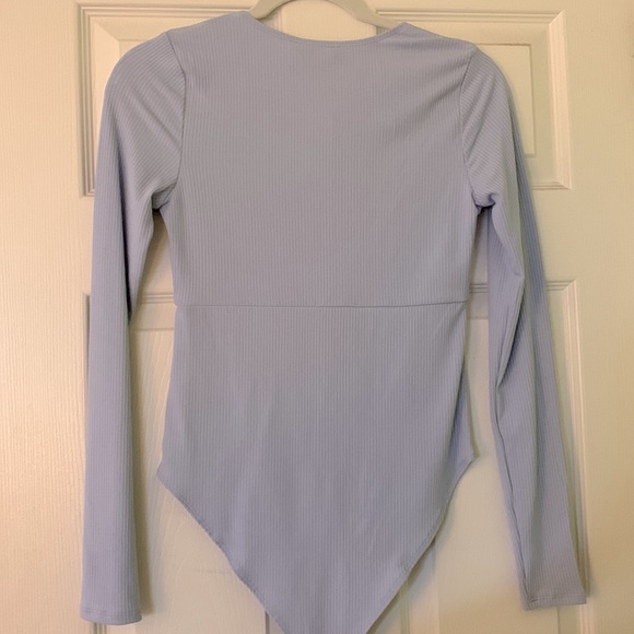 Forever 21 Blue VNeck Bodysuit - Picture 5 of 5
